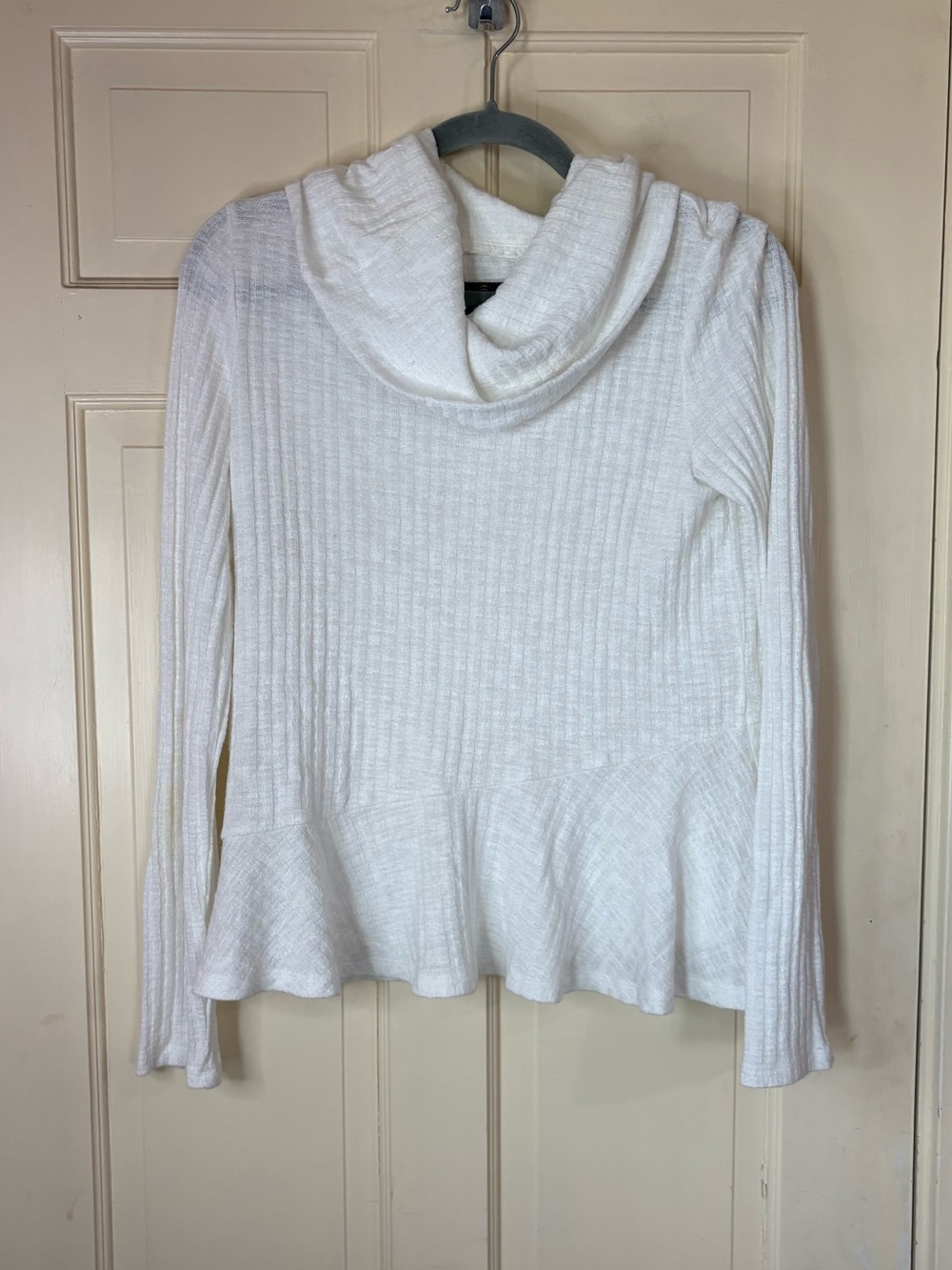 Anthropologie MAEVE Womens Medium Cowl Neck Sweater Winterscape Swing Top Shirt